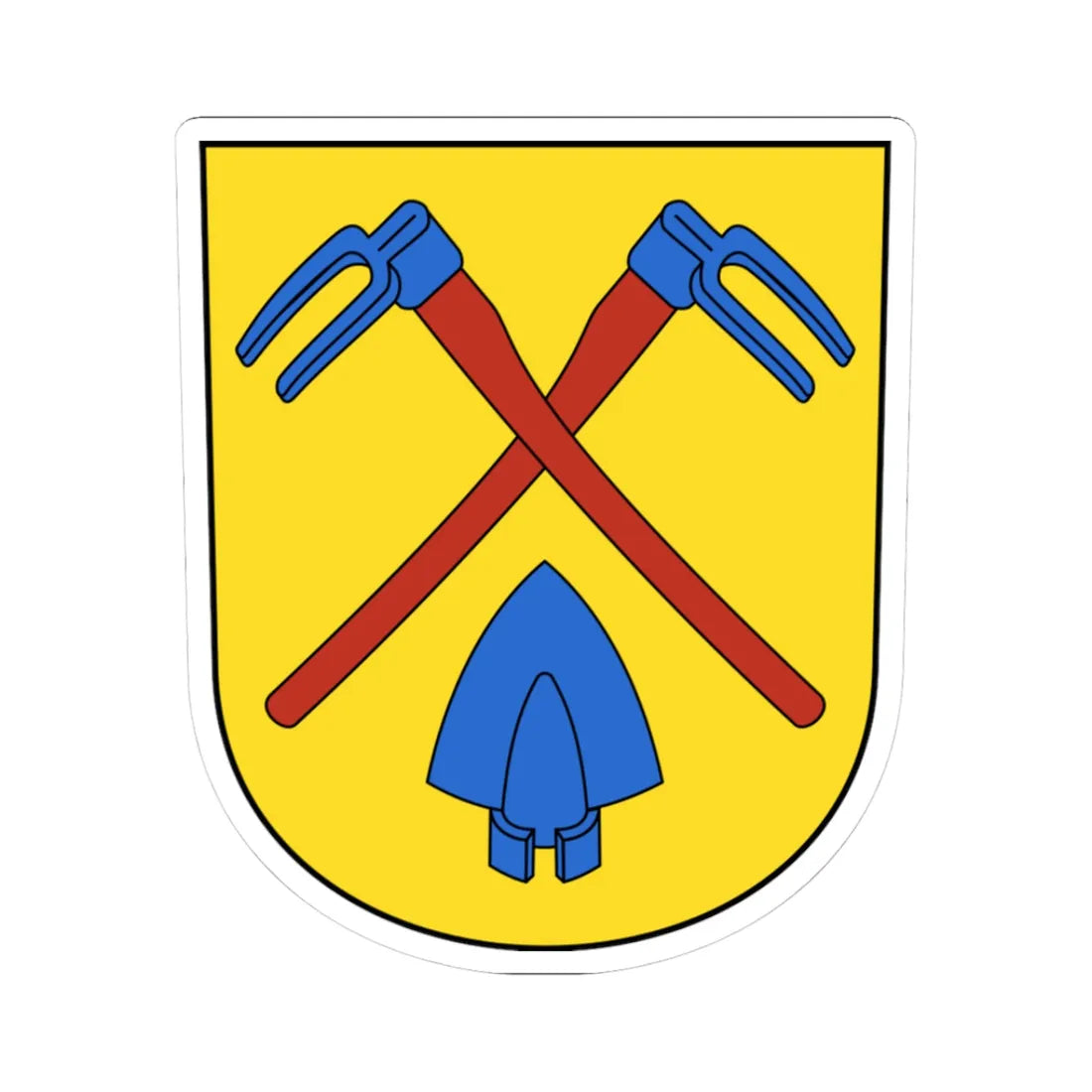 Unterstrass-blazon (Switzerland) (Coat of Arms) STICKER Vinyl Kiss-Cut Decal 3 Inch White - The Sticker Space