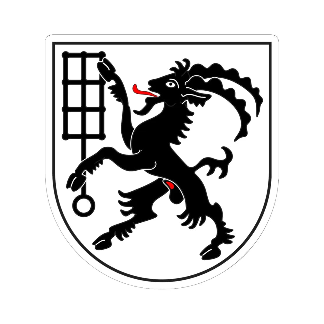 Untervaz wappen (Switzerland) (Coat of Arms) STICKER Vinyl Kiss-Cut Decal 6 Inch White - The Sticker Space