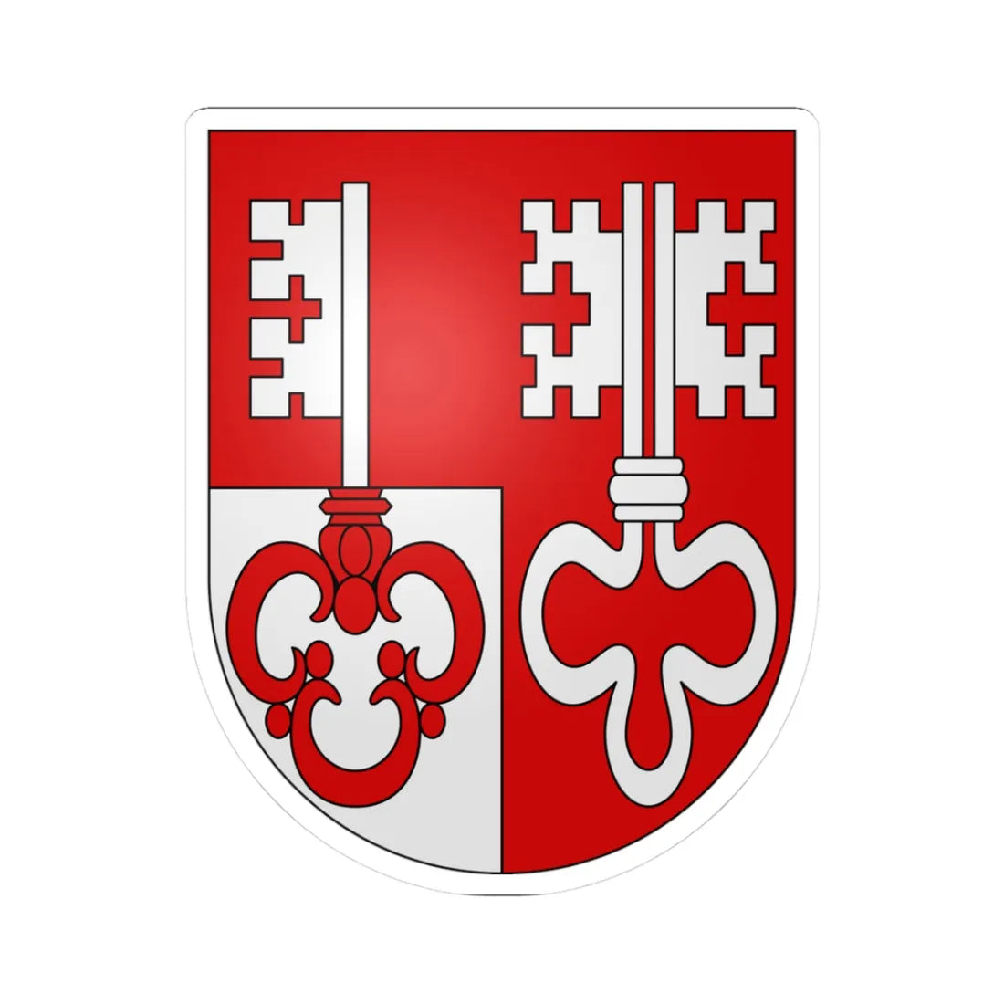 Unterwald-coat of arms (Switzerland) (Coat of Arms) STICKER Vinyl Kiss-Cut Decal - The Sticker Space