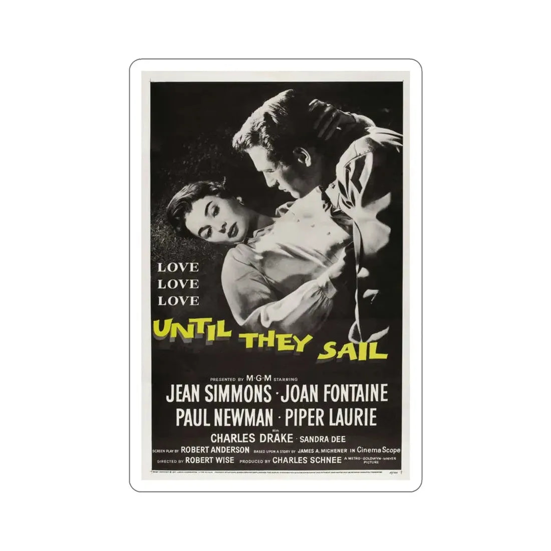 Until They Sail 1957 Movie Poster STICKER Vinyl Die-Cut Decal 4 Inch - The Sticker Space