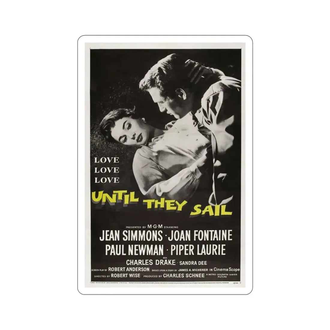Until They Sail 1957 Movie Poster STICKER Vinyl Die-Cut Decal 5 Inch - The Sticker Space