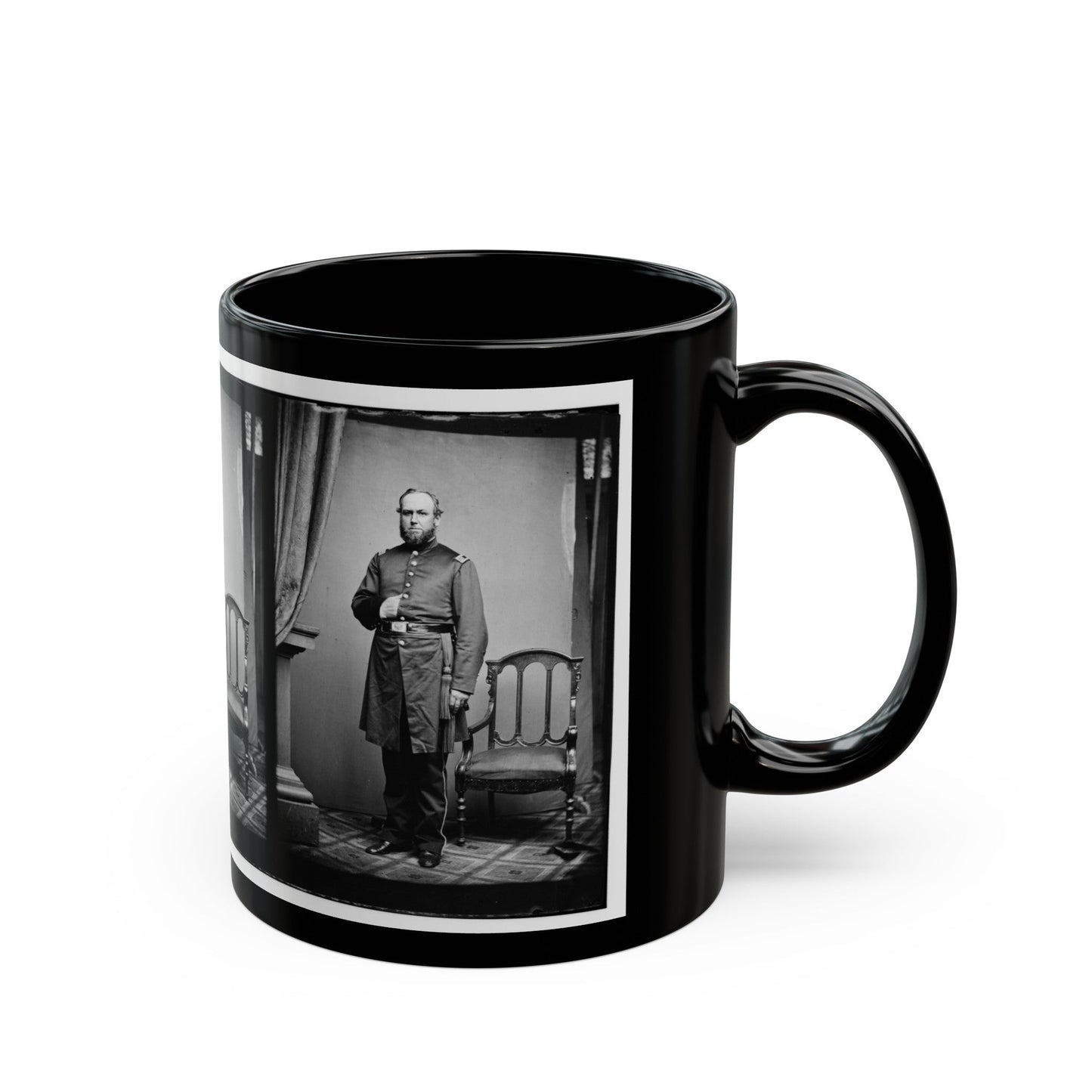 Untitled 001(2) (U.S. Civil War) Black Coffee Mug-The Sticker Space