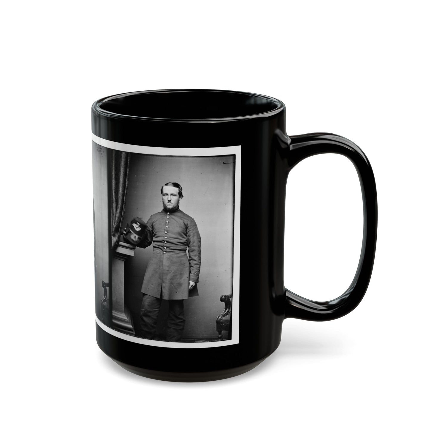 Untitled(5) (U.S. Civil War) Black Coffee Mug-The Sticker Space