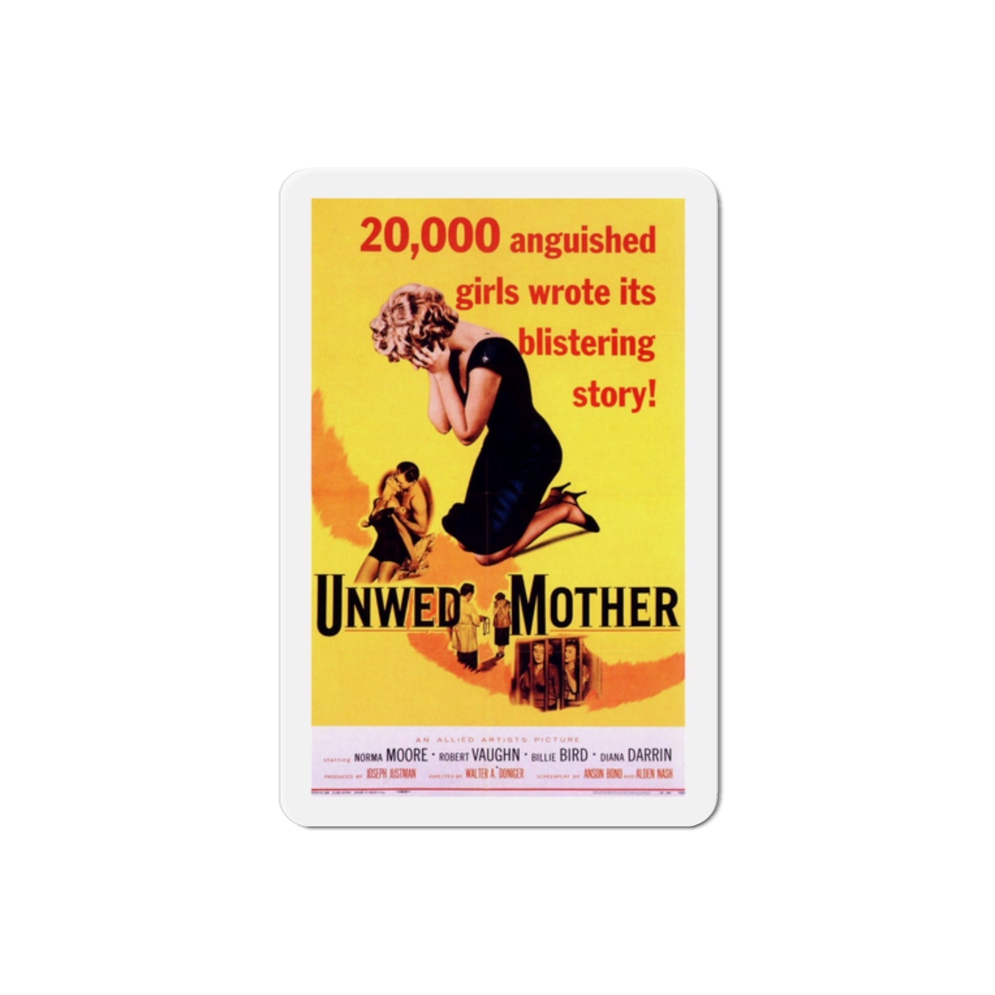 Unwed Mother 1958 Movie Poster Die-Cut Magnet-2 Inch-The Sticker Space