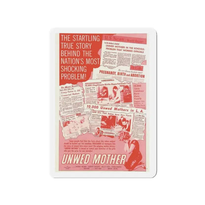 UNWED MOTHER 1958 Movie Poster - Refrigerator Magnet 2 Inch - The Sticker Space