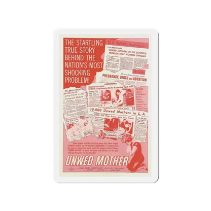 UNWED MOTHER 1958 Movie Poster - Refrigerator Magnet 3 Inch - The Sticker Space