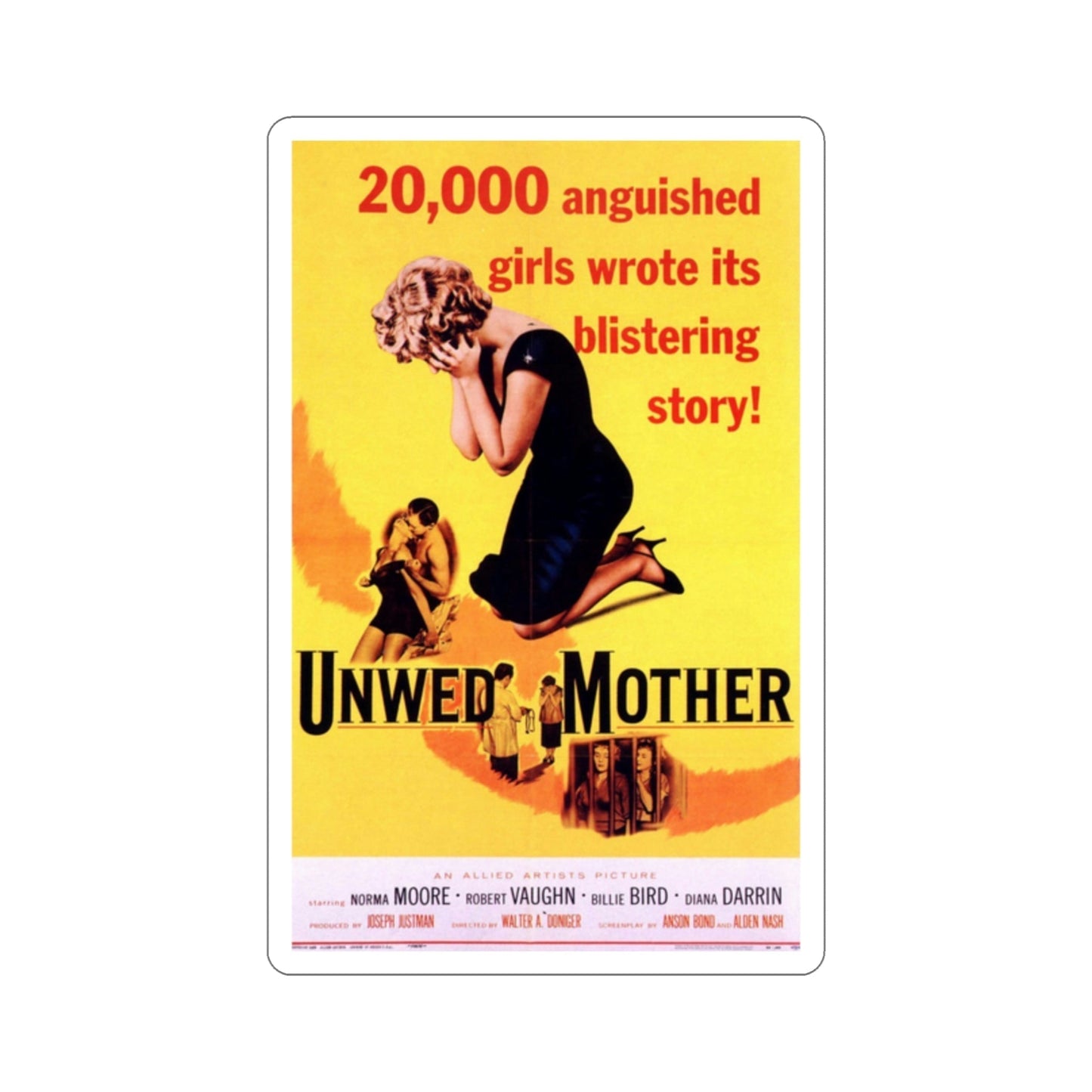 Unwed Mother 1958 Movie Poster STICKER Vinyl Die-Cut Decal-2 Inch-The Sticker Space