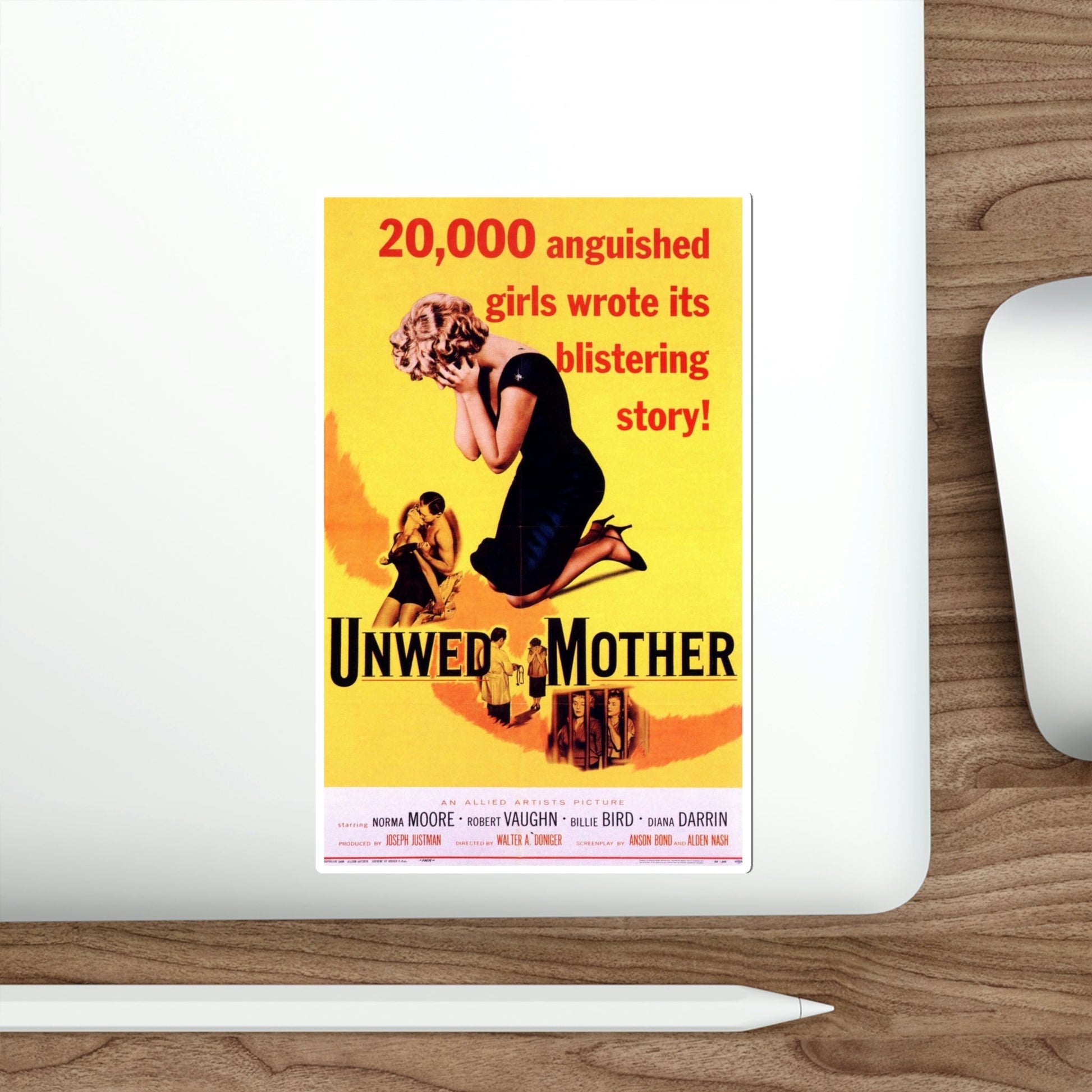 Unwed Mother 1958 Movie Poster STICKER Vinyl Die-Cut Decal-The Sticker Space