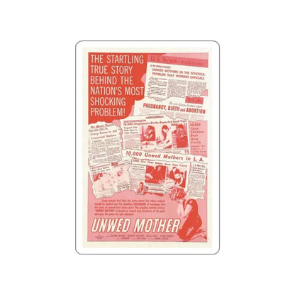 UNWED MOTHER 1958 Movie Poster STICKER Vinyl Die-Cut Decal 3 Inch - The Sticker Space