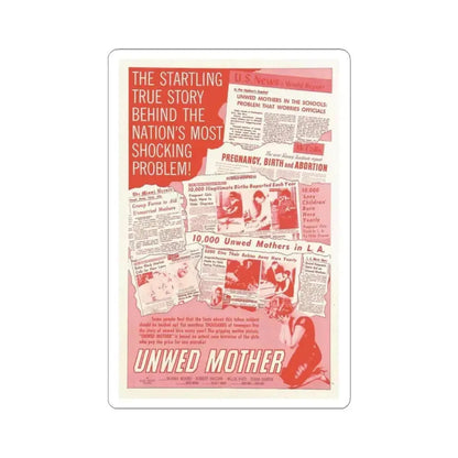 UNWED MOTHER 1958 Movie Poster - STICKER Vinyl Kiss-Cut Decal 4 Inch White - The Sticker Space