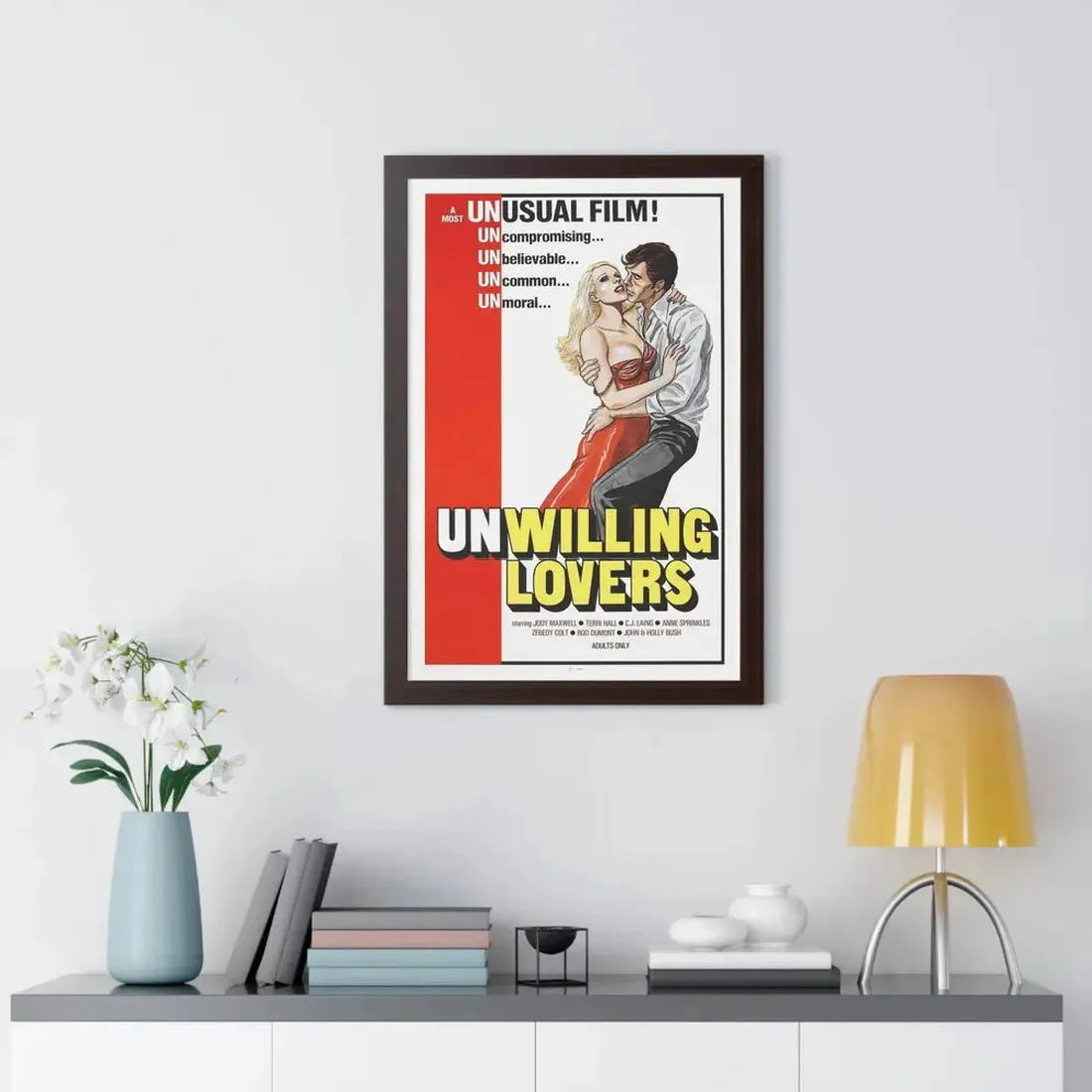 UNWILLING LOVERS 1977 - Framed Movie Poster - The Sticker Space