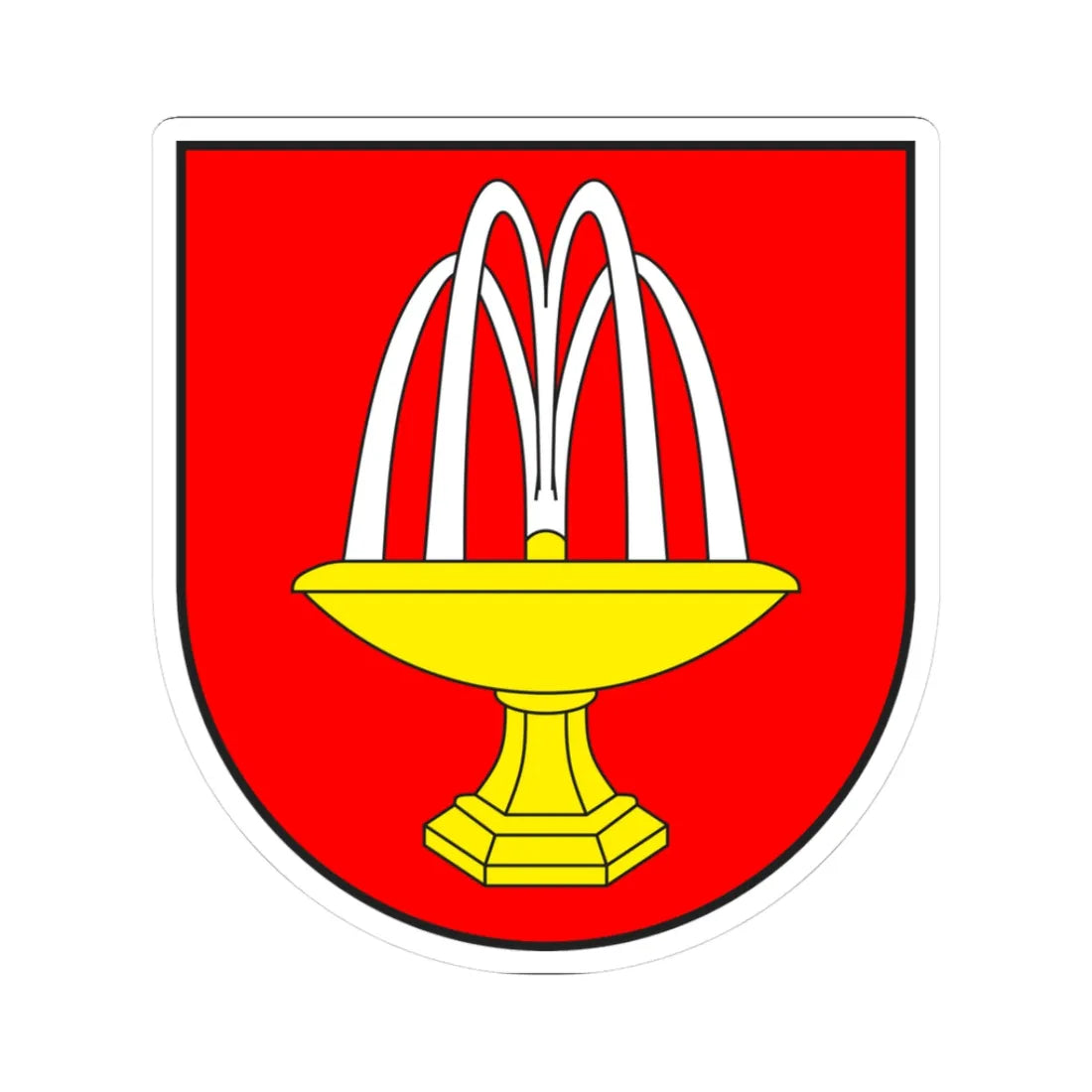 Uors-Peiden wappen (Switzerland) (Coat of Arms) STICKER Vinyl Kiss-Cut Decal 3 Inch White - The Sticker Space