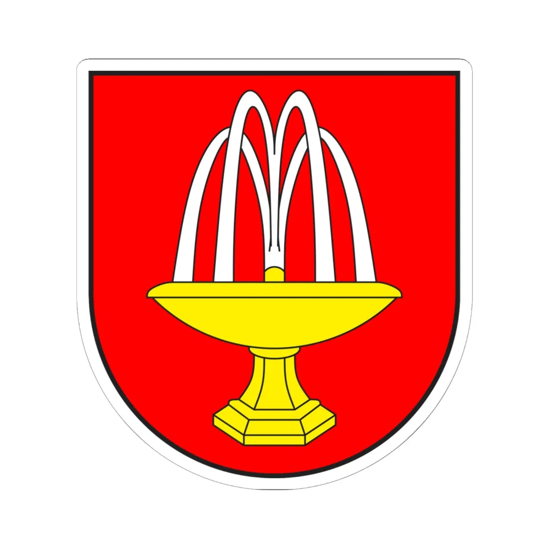 Uors-Peiden wappen (Switzerland) (Coat of Arms) STICKER Vinyl Kiss-Cut Decal 6 Inch White - The Sticker Space