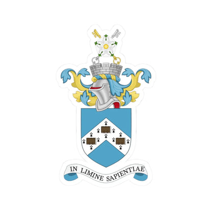 UoY CoA updated (United Kingdom) (Coat of Arms) STICKER Vinyl Kiss-Cut Decal 2 Inch White - The Sticker Space