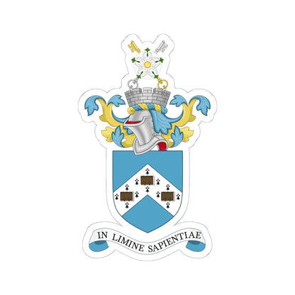 UoY CoA updated (United Kingdom) (Coat of Arms) STICKER Vinyl Kiss-Cut Decal 6 Inch White - The Sticker Space