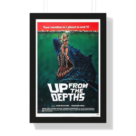 UP FROM THE DEPTHS 1979 - Framed Movie Poster 16″ x 24″ Black - The Sticker Space