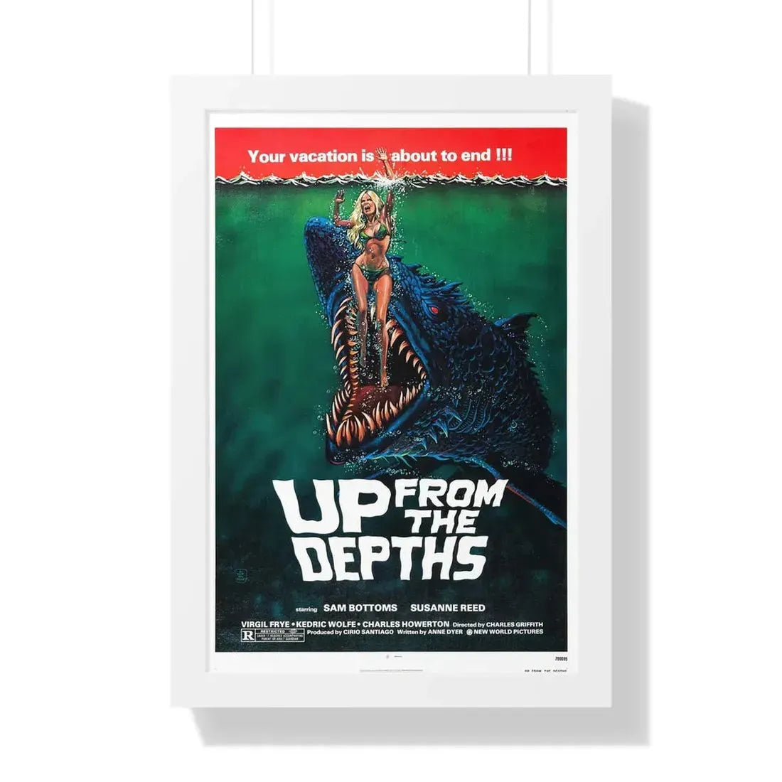 UP FROM THE DEPTHS 1979 - Framed Movie Poster 16″ x 24″ White - The Sticker Space
