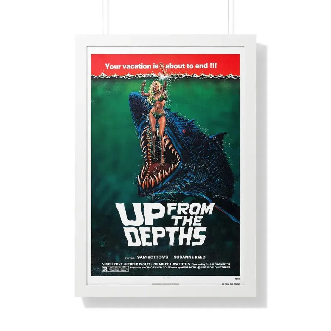 UP FROM THE DEPTHS 1979 - Framed Movie Poster 20" x 30" White - The Sticker Space