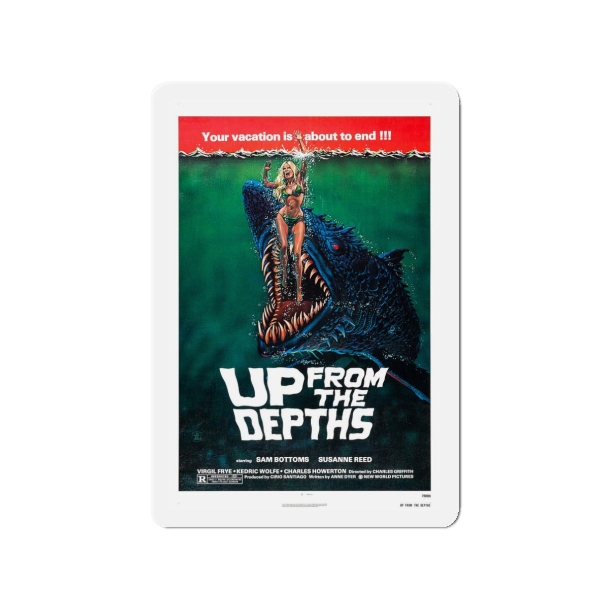 UP FROM THE DEPTHS 1979 Movie Poster - Refrigerator Magnet-3 Inch-The Sticker Space