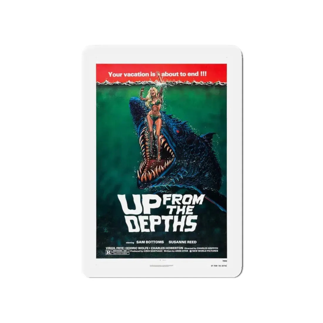 UP FROM THE DEPTHS 1979 Movie Poster - Refrigerator Magnet 4 Inch - The Sticker Space