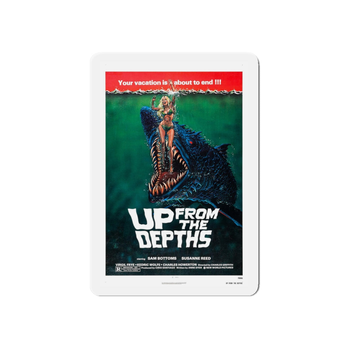 UP FROM THE DEPTHS 1979 Movie Poster - Refrigerator Magnet-6 × 6"-The Sticker Space