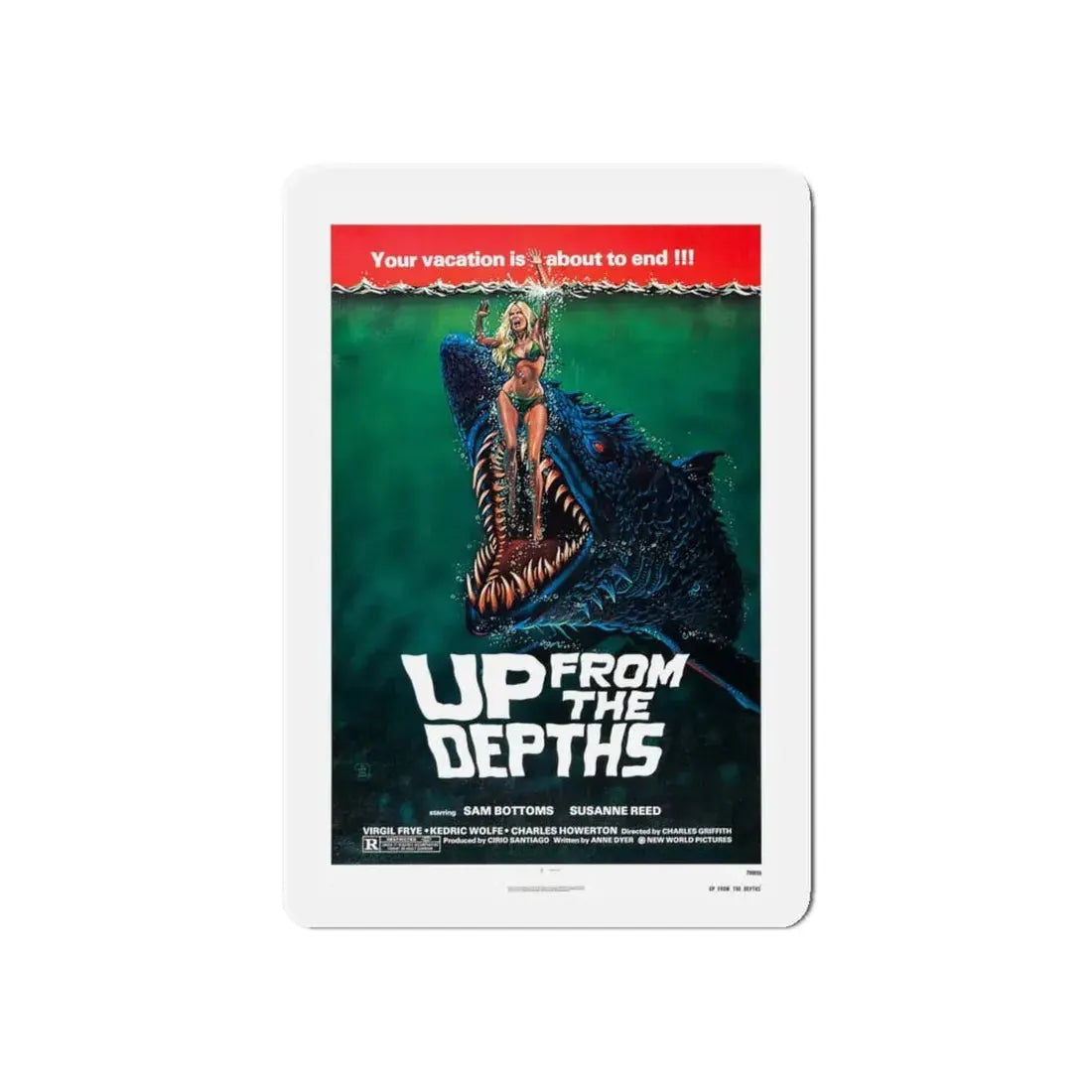 UP FROM THE DEPTHS 1979 Movie Poster - Refrigerator Magnet 6 Inch - The Sticker Space