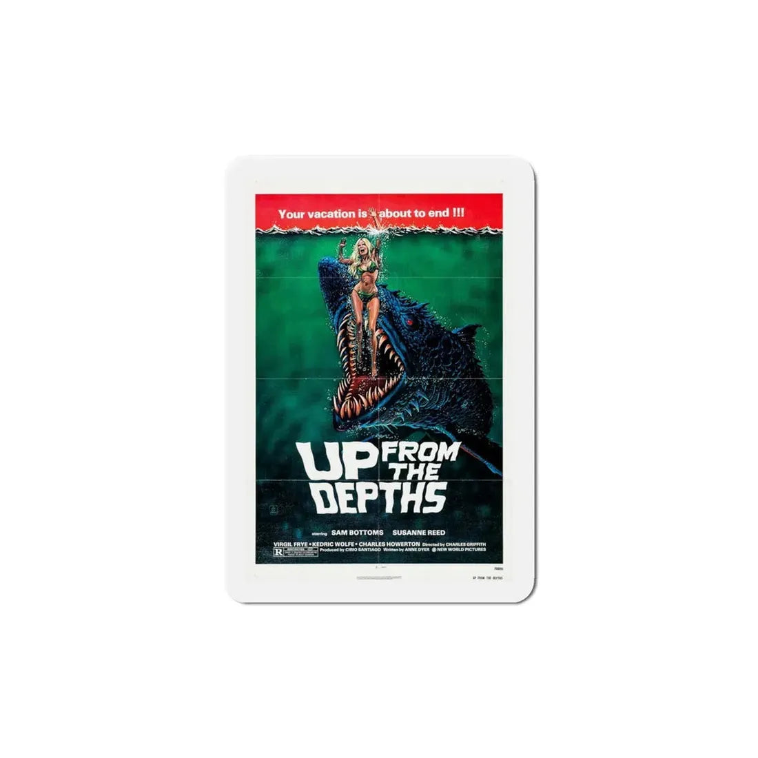 Up from the Depths 1979 Movie Poster Refrigerator Magnet 6 Inch - The Sticker Space