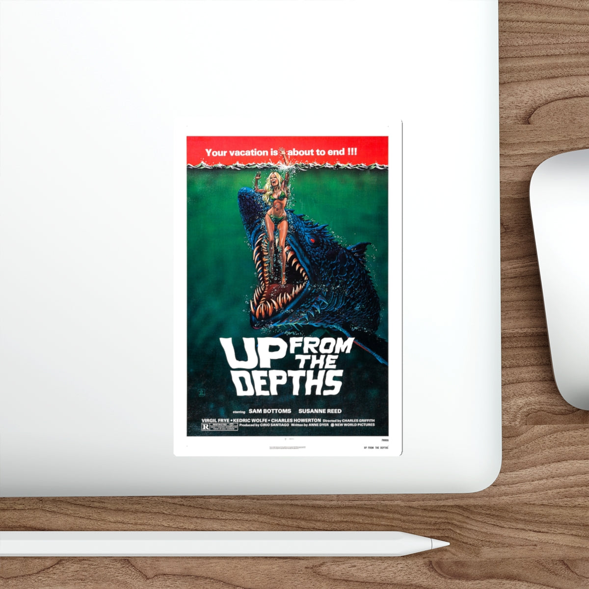 UP FROM THE DEPTHS 1979 Movie Poster STICKER Vinyl Die-Cut Decal-The Sticker Space