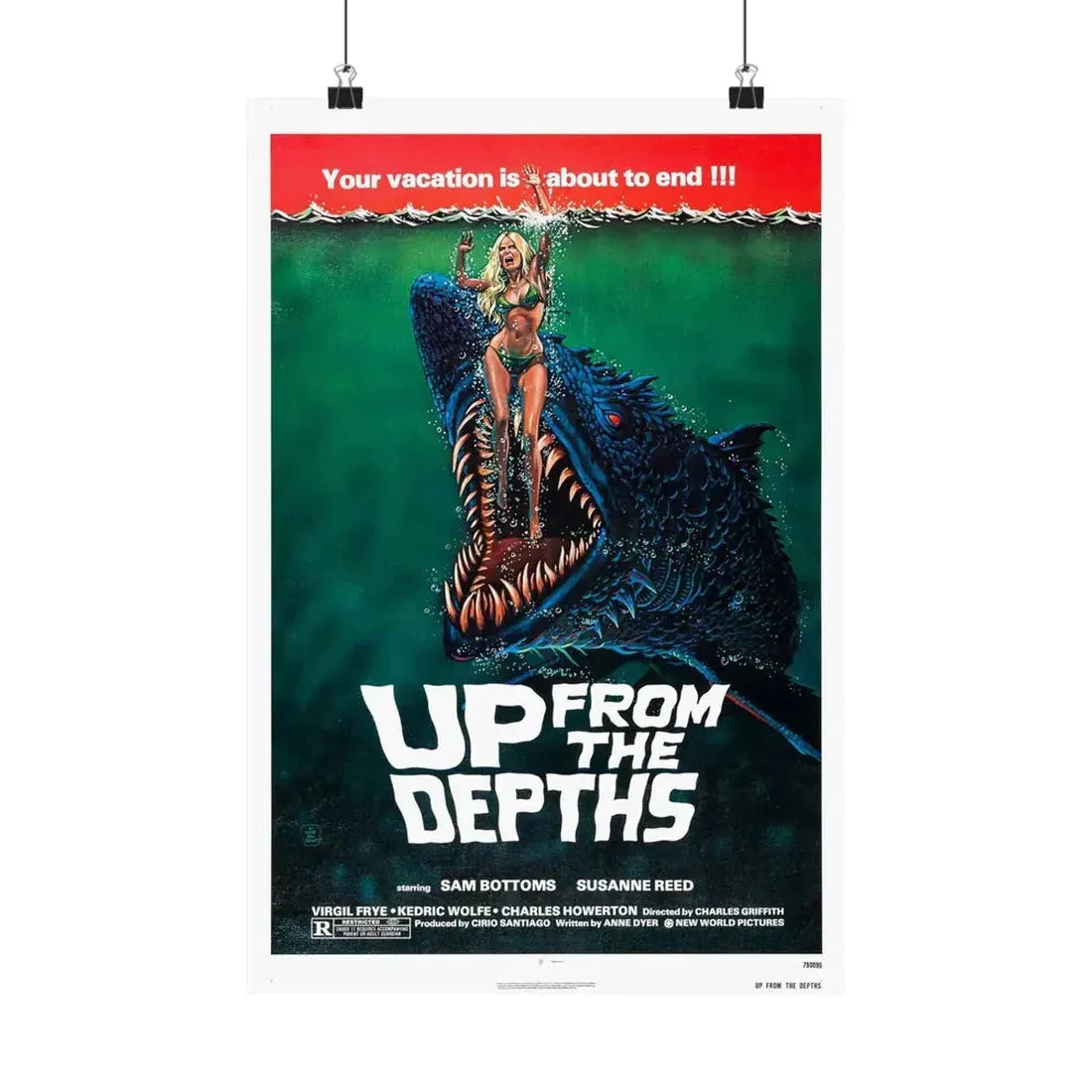 UP FROM THE DEPTHS 1979 - Paper Movie Poster 12″ x 18″ Matte - The Sticker Space