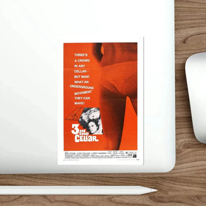 Up in the Cellar aka 3 in the Cellar 1970 Movie Poster STICKER Vinyl Die-Cut Decal - The Sticker Space