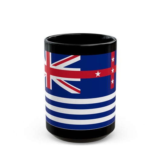 Upper Murray River Flag - Black Coffee Mug-15oz-The Sticker Space