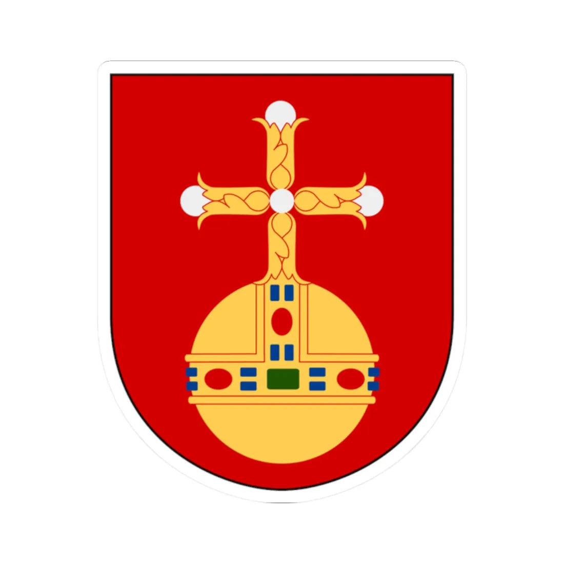 Uppland vapen (Sweden) (Coat of Arms) STICKER Vinyl Kiss-Cut Decal 2 Inch White - The Sticker Space