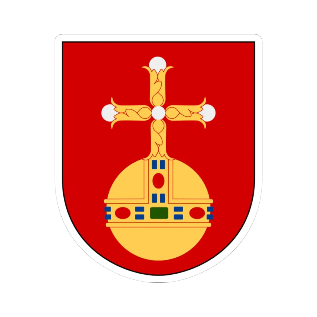 Uppland vapen (Sweden) (Coat of Arms) STICKER Vinyl Kiss-Cut Decal 3 Inch White - The Sticker Space