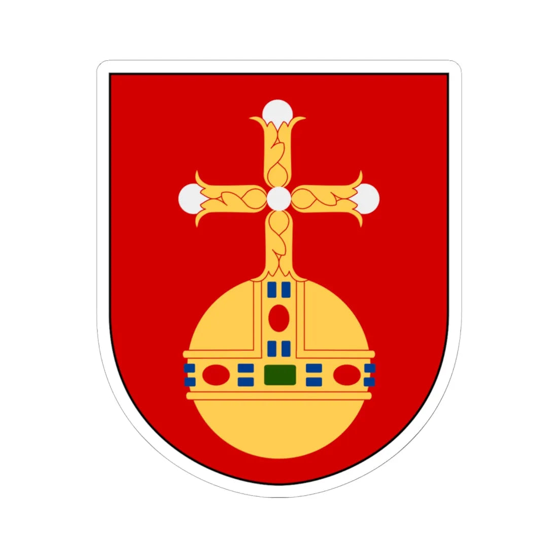 Uppland vapen (Sweden) (Coat of Arms) STICKER Vinyl Kiss-Cut Decal 6 Inch White - The Sticker Space
