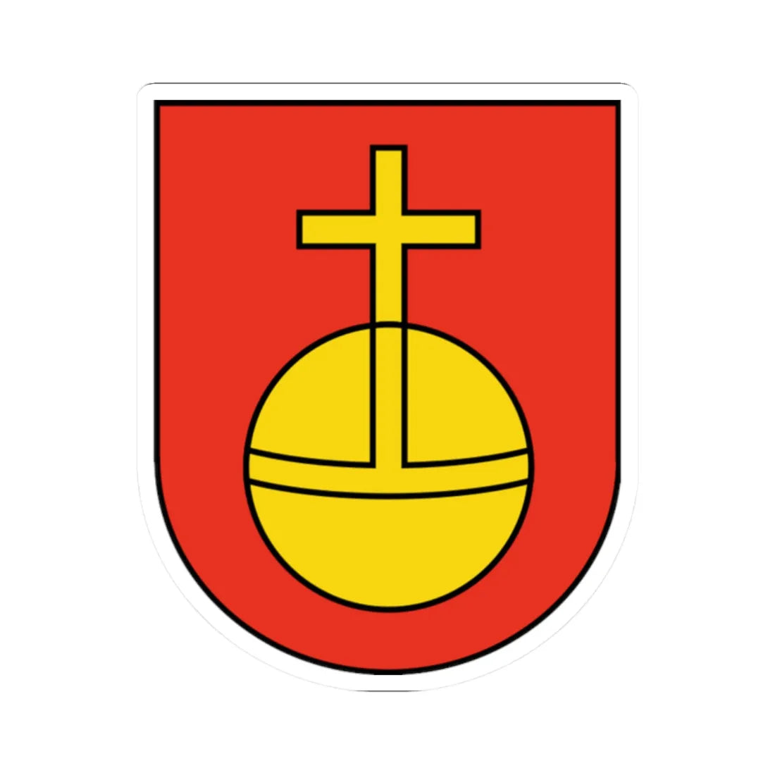 UpplandCoA (Sweden) (Coat of Arms) STICKER Vinyl Kiss-Cut Decal 2 Inch White - The Sticker Space