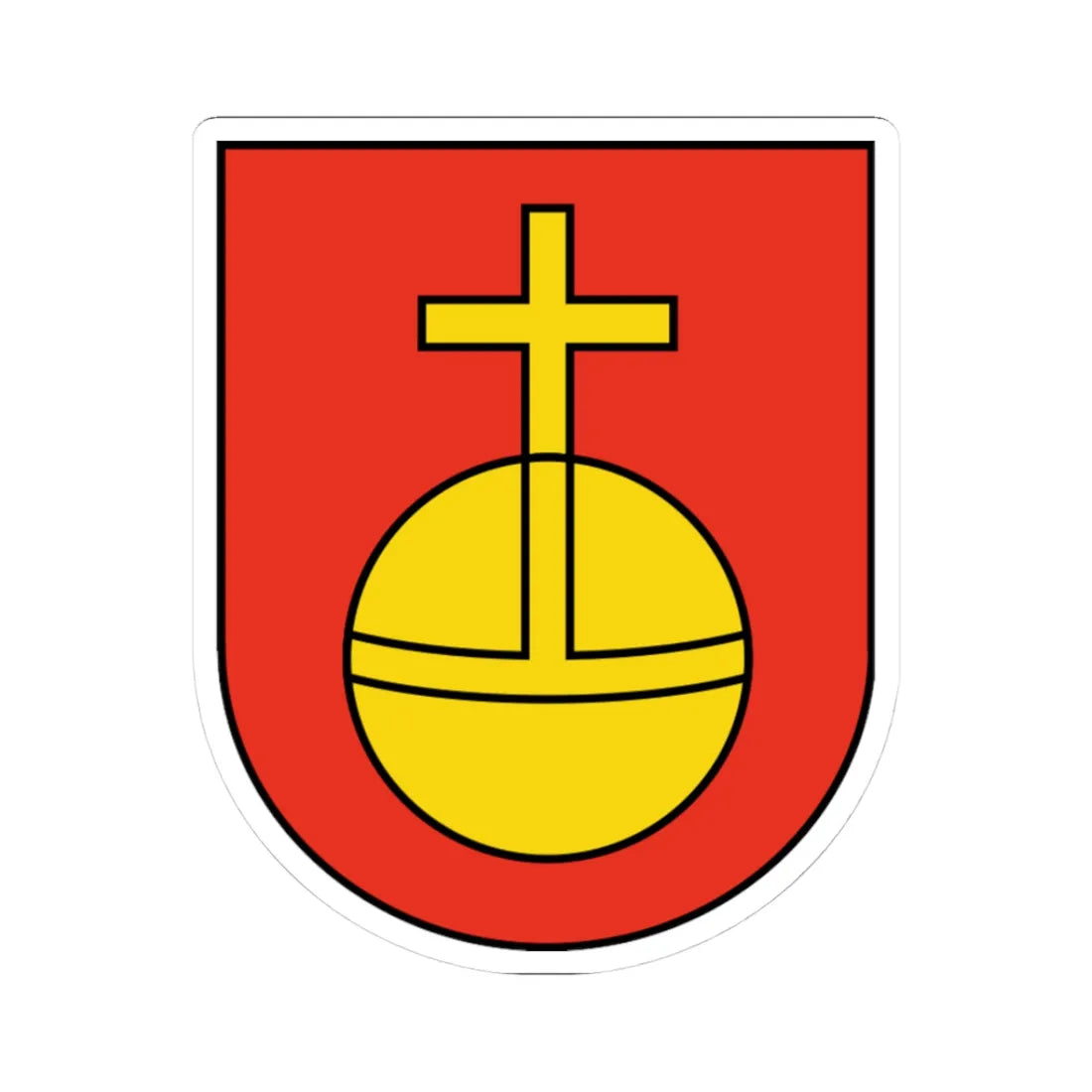 UpplandCoA (Sweden) (Coat of Arms) STICKER Vinyl Kiss-Cut Decal 3 Inch White - The Sticker Space