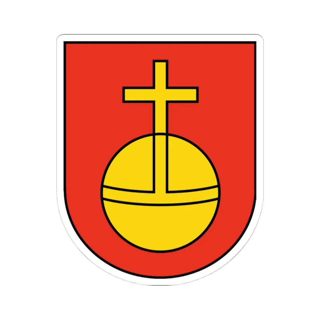 UpplandCoA (Sweden) (Coat of Arms) STICKER Vinyl Kiss-Cut Decal 4 Inch White - The Sticker Space