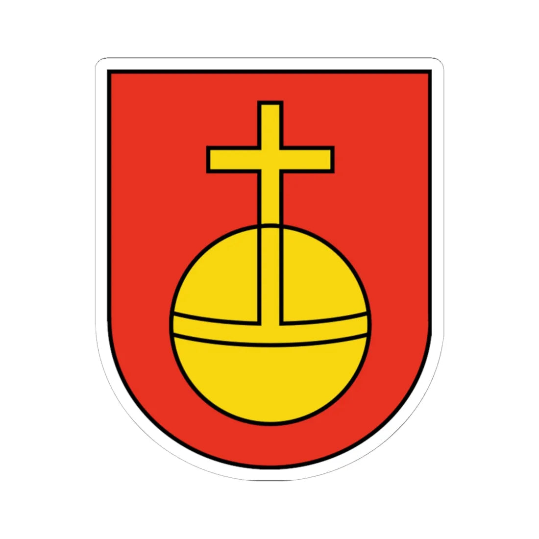 UpplandCoA (Sweden) (Coat of Arms) STICKER Vinyl Kiss-Cut Decal 6 Inch White - The Sticker Space