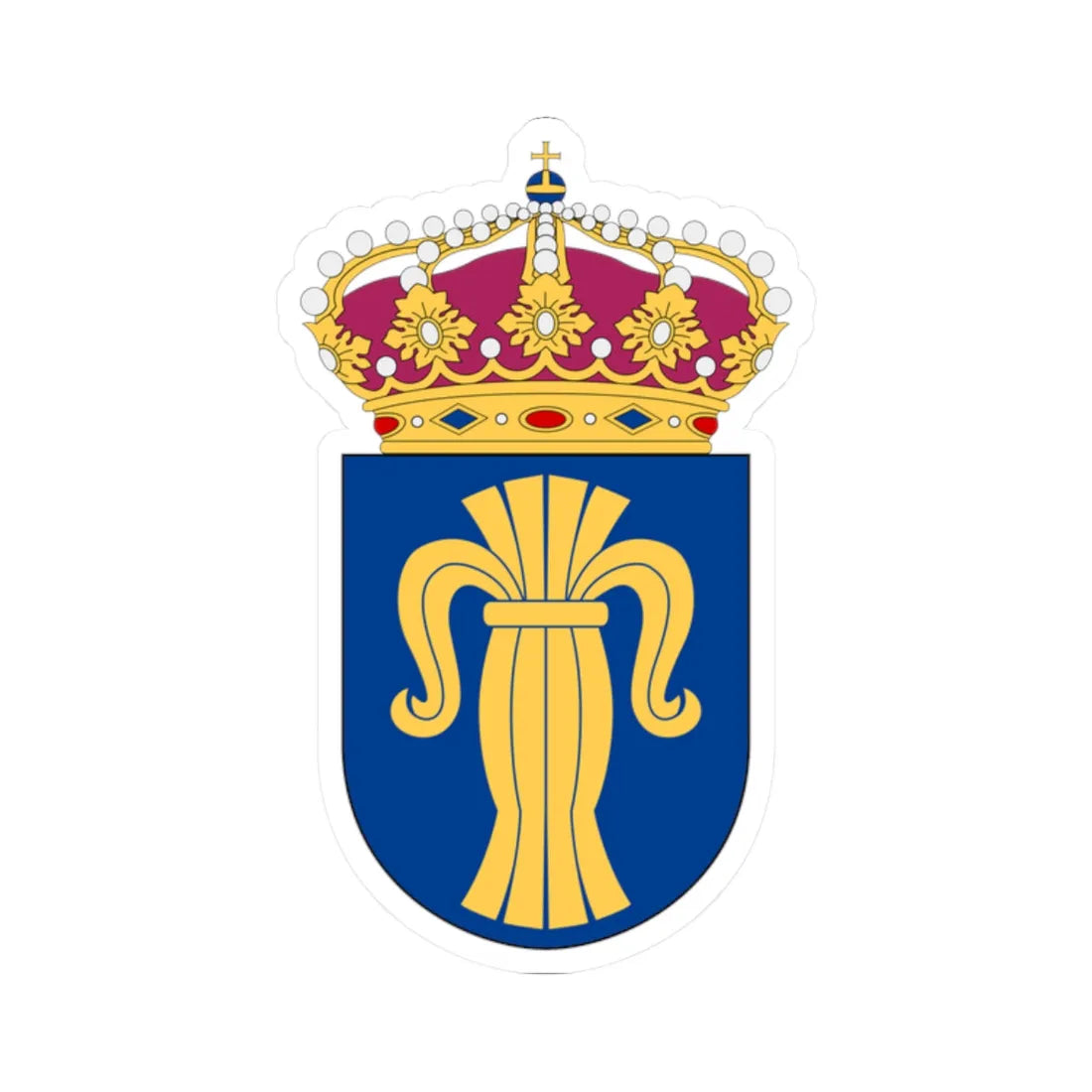 Upplands flygflottilj vapen pre1994 (Sweden) (Coat of Arms) STICKER Vinyl Kiss-Cut Decal 2 Inch White - The Sticker Space