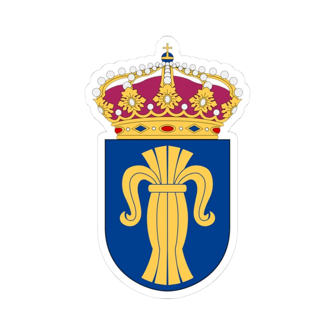 Upplands flygflottilj vapen pre1994 (Sweden) (Coat of Arms) STICKER Vinyl Kiss-Cut Decal 3 Inch White - The Sticker Space