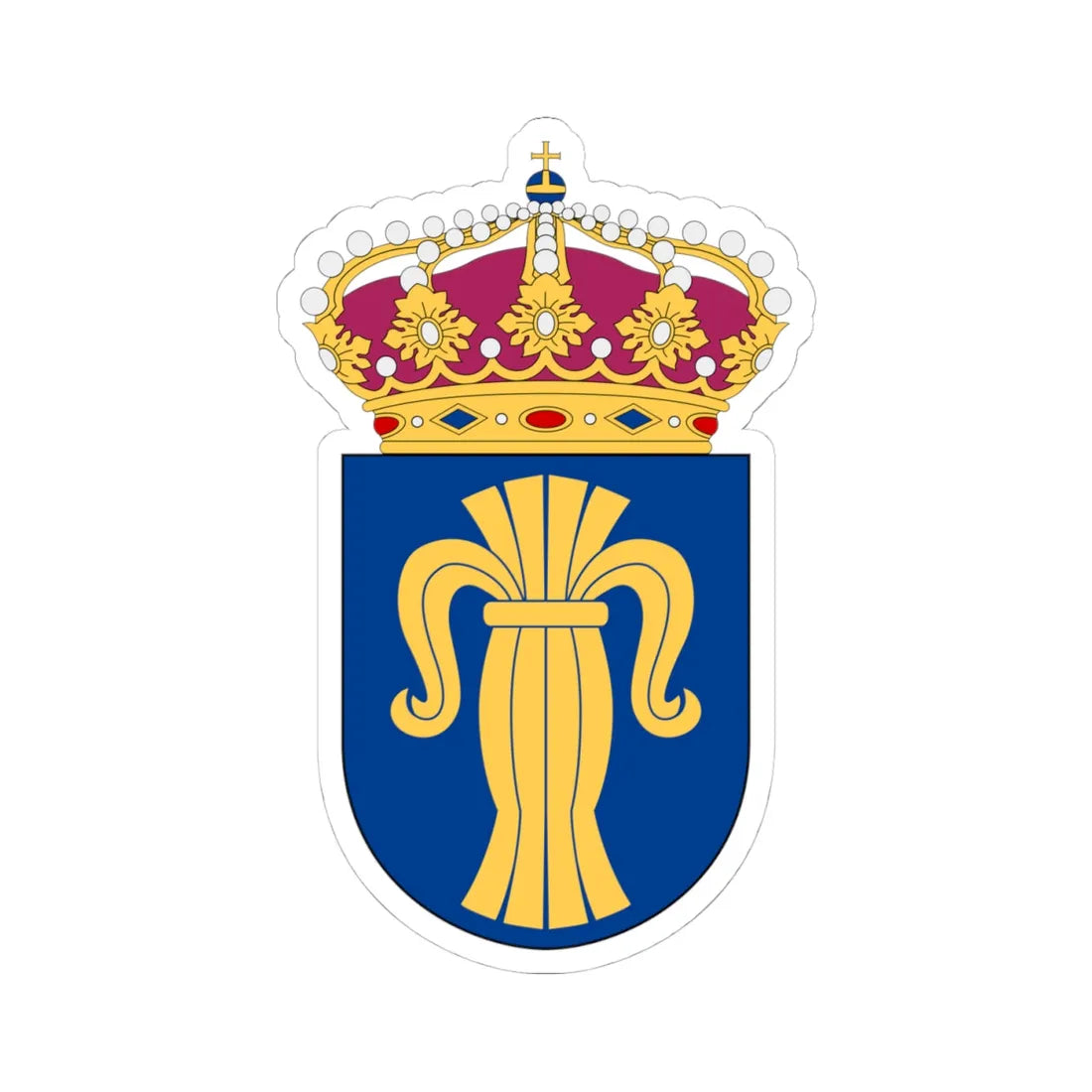 Upplands flygflottilj vapen pre1994 (Sweden) (Coat of Arms) STICKER Vinyl Kiss-Cut Decal 4 Inch White - The Sticker Space