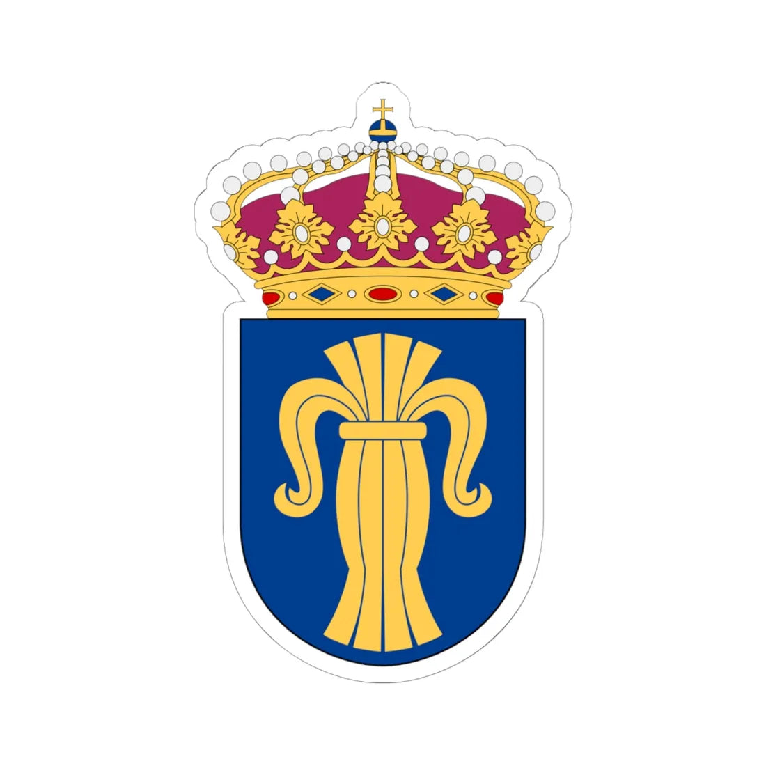 Upplands flygflottilj vapen pre1994 (Sweden) (Coat of Arms) STICKER Vinyl Kiss-Cut Decal 6 Inch White - The Sticker Space