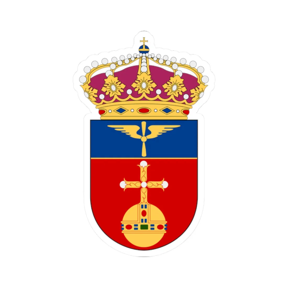 Upplands flygflottilj vapen (Sweden) (Coat of Arms) STICKER Vinyl Kiss-Cut Decal 2 Inch White - The Sticker Space