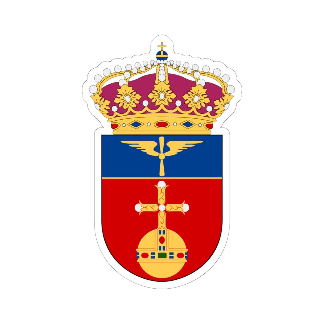 Upplands flygflottilj vapen (Sweden) (Coat of Arms) STICKER Vinyl Kiss-Cut Decal 6 Inch White - The Sticker Space