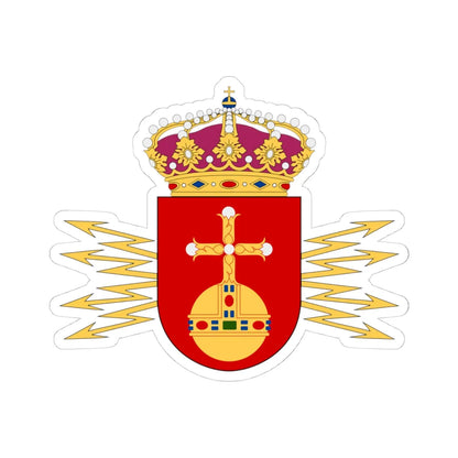 Upplands regemente vapen (Sweden) (Coat of Arms) STICKER Vinyl Kiss-Cut Decal 4 Inch White - The Sticker Space