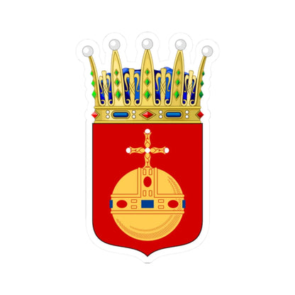 Upplands vapen crowned (Sweden) (Coat of Arms) STICKER Vinyl Kiss-Cut Decal 2 Inch White - The Sticker Space