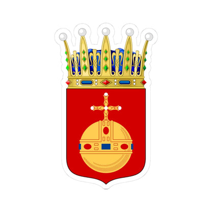 Upplands vapen crowned (Sweden) (Coat of Arms) STICKER Vinyl Kiss-Cut Decal 3 Inch White - The Sticker Space