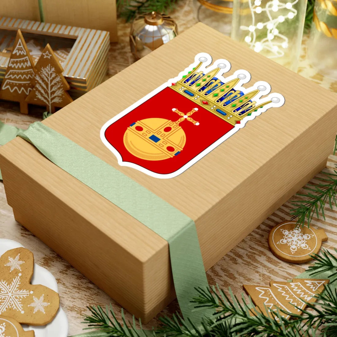 Upplands vapen crowned (Sweden) (Coat of Arms) STICKER Vinyl Kiss-Cut Decal - The Sticker Space