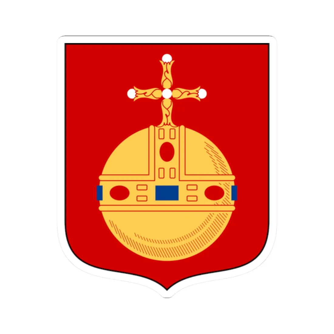 Upplands vapen (Sweden) (Coat of Arms) STICKER Vinyl Kiss-Cut Decal 2 Inch White - The Sticker Space