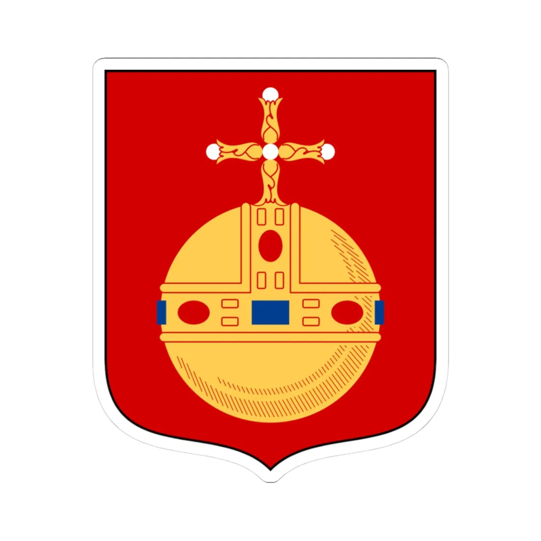 Upplands vapen (Sweden) (Coat of Arms) STICKER Vinyl Kiss-Cut Decal 3 Inch White - The Sticker Space